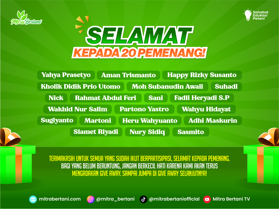 DAFTAR PEMENANG GIVEAWAY