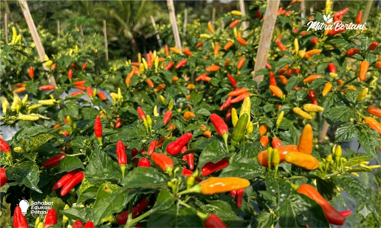 Cara Mempercepat Panen Cabai Rawit  Saat Harga Tinggi, Buah Cepat Merah, Glowing dan Berbobot